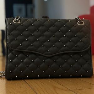 Rebecca Minkoff Studded Gray Quilted Bag